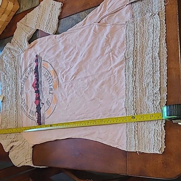 We the free lace graphic dark forest horizons edge of twilight top - Picture 7 of 7